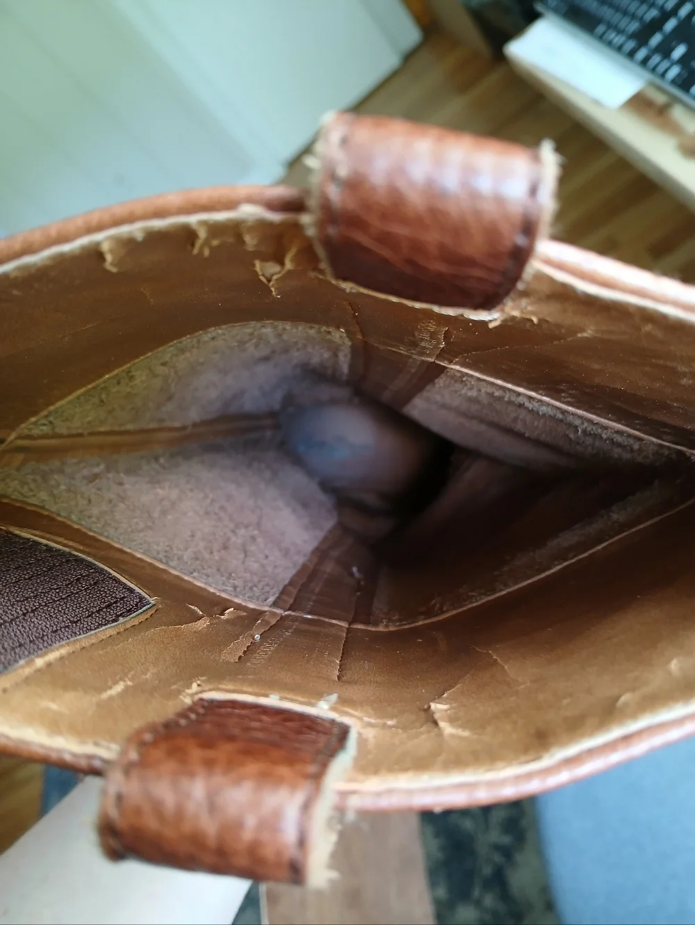 **Fair** Lucky Brand 7.5 Tall leather brown boots wide calf heeled boots - Picture 11 of 11